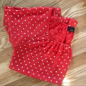 Francesca’s Sheer Metallic Top